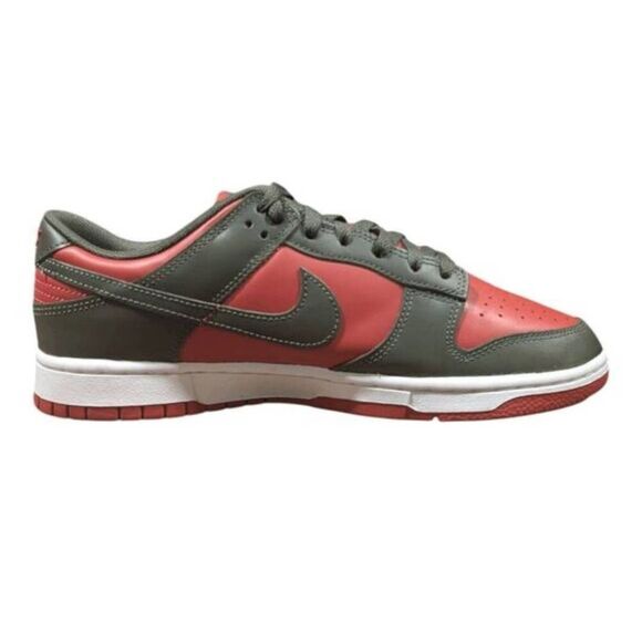 NIKE Dunk Low 'Mystic Red Cargo Khaki' Sneakers Size 9 - Picture 7 of 9